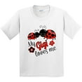 thumbnail image 3 of Inktastic My Gigi Loves Me with Cute Ladybugs Youth T-Shirt, 3 of 5