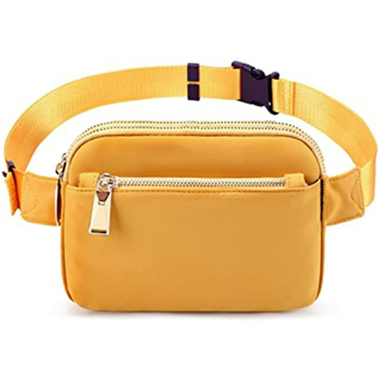Women's Yellow Leather Designer belt bag