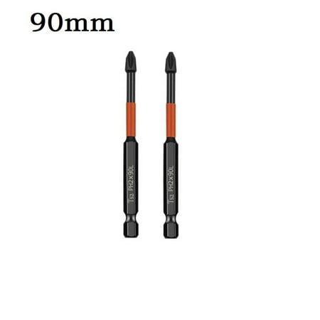

BCLONG 2PCS PH2 Magnetic Batch Head Cross Screwdriver Hardness Drill Bit Impact Screw
