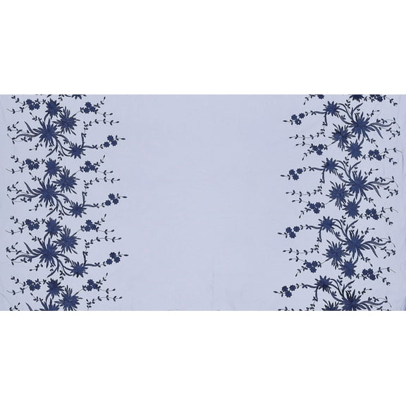 Zelouf Daisy Embroidery Mesh , Sewing, DIY, Crafts Fabric by the Yard, Navy Bliss, 3 Yard