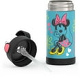 thumbnail image 2 of Bouteille isolée à pression Acier Inoxydable de 12 oz avec paille Funtainer de Thermos, Minnie Mouse, 2 of 6