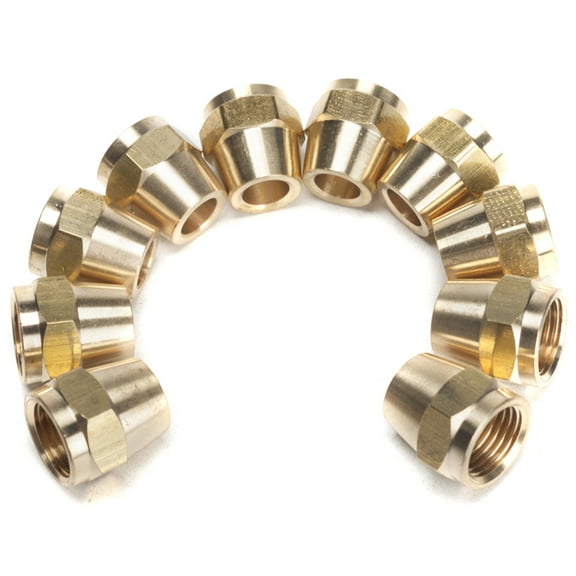 LTWFITTING Brass 5/16" OD Short 45 Degree Flare Nut,Flare Tube Fitting(Pack of 10)