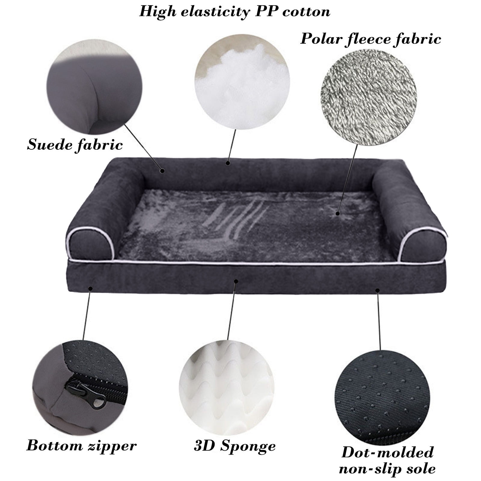 Vadktai Dog Cooling Bed, Summer Sleeping Cool Ice Silk Bed for Small Dogs & Cats, Breathable Washable Pet Beds with Non-Slip Bottom