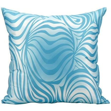 - Nourison Indoor/Outdoor Zebra Print Pillow, Turquoise, 18