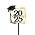 thumbnail image 2 of 5 Piece Set Of Black and Gold Glitter 2025 Graduation Hat Paper Cupcake Decorations for The Class Of 2025 Graduation Hat Acrylic Cake Card Selection for The Class Of 2025 Graduatio, 2 of 7