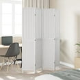 thumbnail image 3 of vidaXL Room Divider 4 Panels White Solid Wood Paulownia, 3 of 7