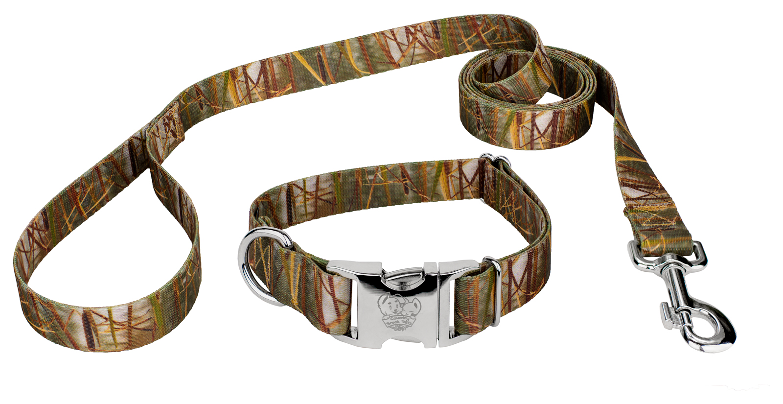 Country Brook Design Waterfowl Camo Premium Dog Collar & Leash