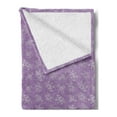 thumbnail image 2 of Floral Soft Flannel Fleece Throw Blanket, Pastel Purple Tones Zentangle Ornamental Flowers and Curlicue Lines, Cozy Plush for Indoor and Outdoor Use, 50" x 60", Mauve Lilac and Violet, by Ambesonne, 2 of 5