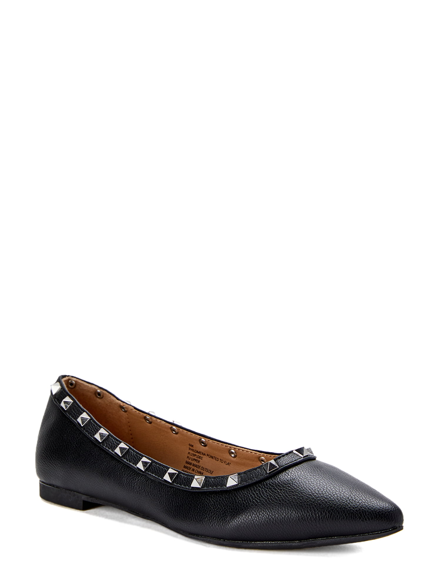 pointed toe studded flats