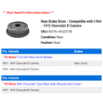 thumbnail image 2 of Rear Brake Drum - Compatible with 1964 - 1972 Chevy El Camino 1965 1966 1967 1968 1969 1970 1971, 2 of 2