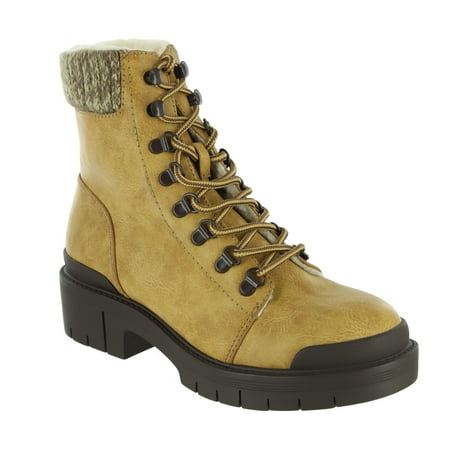 

MIA Women s Wyn Faux Shearling Lined Lace Up Boot