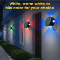thumbnail image 3 of Luz Solar De Pared, Decorativa, Resistente A La Intemperie, Arriba Y Abajo, Luz Solar De Pared Para Exteriores, 4 Chips LED Para Patio, Puerta Delantera, Cubierta De Patio, 3 of 7