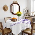 thumbnail image 3 of Purple Eucalyptus Leaves Table Cloth Waterproof Tablecloths, Spring Rustic Botanical Tablecloth Dining Table Cover for Kitchen Party Tabletop Outdoor, Square Tablecloth 54x54 Inch, 3 of 9