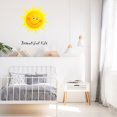 thumbnail image 2 of nipocaio Beautiful Life Smiling Sun Wall Sticker, Decorative Sticker Wall Decor For Bedroom Bathroom Kitchen Living Room Studio, 2 of 5