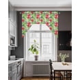 thumbnail image 3 of Tropical Leaves Swag Valances for Windows, Small Curtains Drapes, Summer Green Pink Flower Floral Kitchen Window Curtains Over Sink Rod Pocket Window Treatment Valance for Bedroom/Bathroom 56"x36", 3 of 5