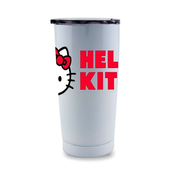 Hello Kitty 16oz Stainless Steel Cup with Lid Cartoon Insulated Drinks Tea Beverages Cup Gift Tumblers Travel Coffee Mugs for Hot Cold Drinks
