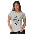 thumbnail image 3 of Triangle Dolphin Symbol Spirit Animal Womens Slim Fit Graphic Tee Brisco Brands M, 3 of 5