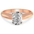 thumbnail image 3 of 4 Carat IGI Certified Oval Shape Lab Grown Diamond Engagement Ring | 14K Rose Gold |Eloise Solitaire Knife Edge Diamond Ring | FG-VS1-VS2 Quality Friendly Diamonds, 3 of 4