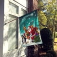 thumbnail image 2 of Santa Claus Christmas with the penguins Flag Canvas House Size, 2 of 4