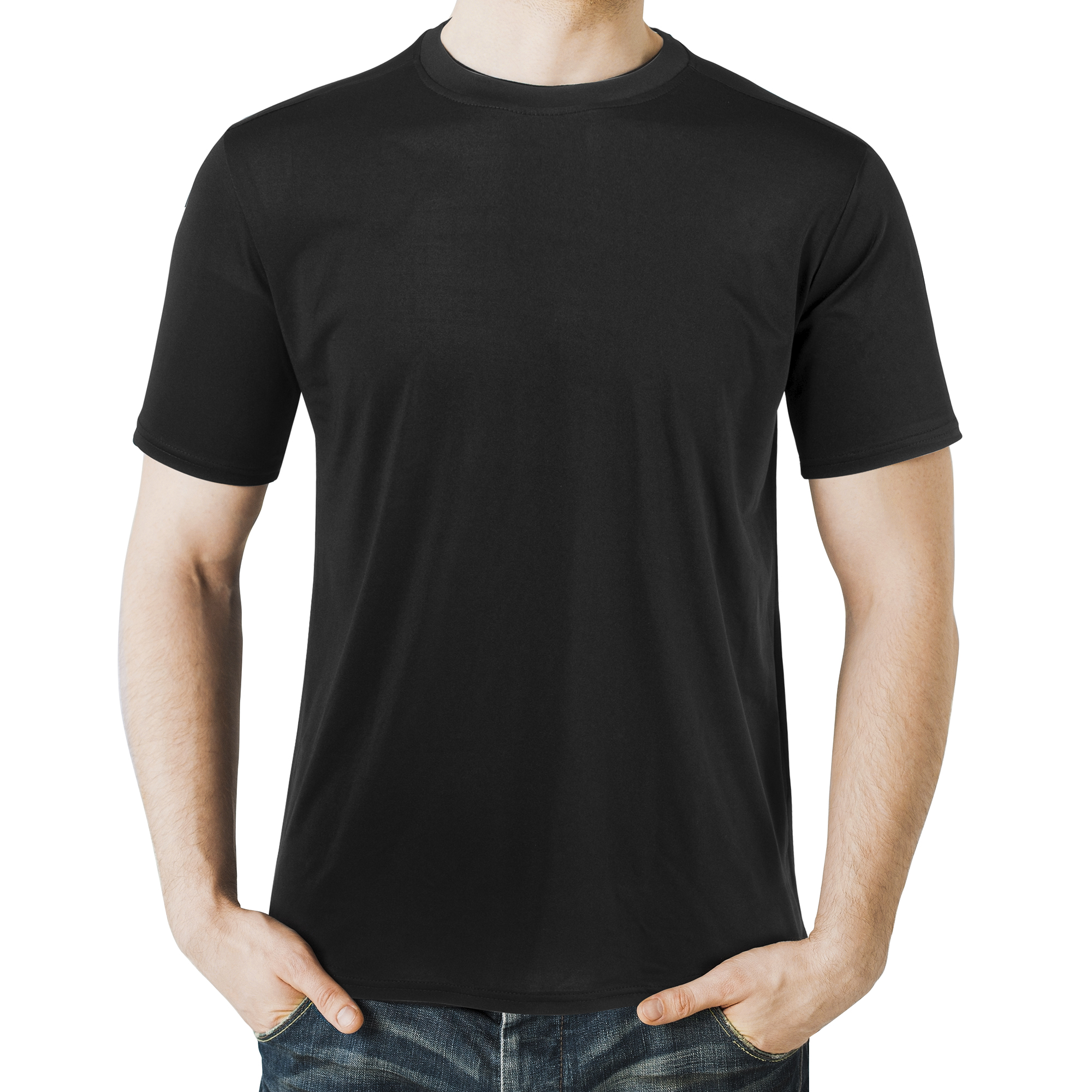 Paquete de 2 camisetas deportivas para hombre, de secado rápido, cuello redondo, manga corta, tallas M-2XL 2