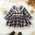 thumbnail image 2 of Okbabeha Toddler Baby Girl Christmas Dress Buffalo Plaid Tulle Tutu Skrit Princess Dress Xmas Clothes Outfit for Kids 3M-7T, 2 of 7