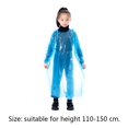 thumbnail image 2 of Ponchos de lluvia desechables con capucha con cordón y mangas Equipo de lluvia de emergencia para niños, 2 of 4