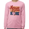 thumbnail image 2 of There Is No Place Like Home Baseball Long Sleeve Shirt Unisex X-Large Pink, 2 of 5