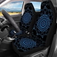 thumbnail image 3 of Pzuqiu Blue Mandala Car Seat Cover Auto Accessories Interior 4Pcs, Front Seat Protector Auto Seat Rear Split Bench Cover Universal Automotive Interior Protection Accessories, 3 of 7