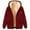 Wine, variant on Oalirro Fashion Fleece Sherpa Lined Coat for Women Winter Warm Jacket Zip Up Hooded Overcoat Casual Solid Outwear with Pockets