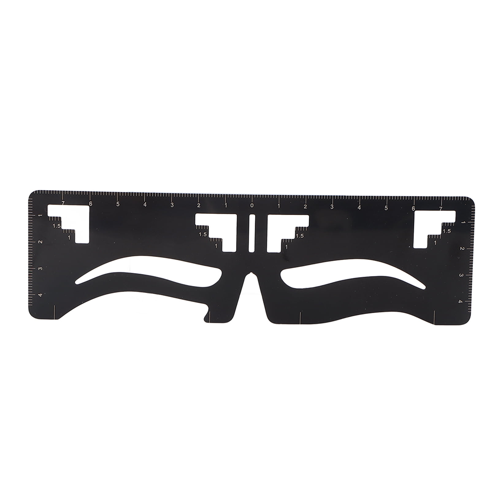 Eyebrow Ruler, Metal Brow Stencil Clear Scale For Beginner Brow Shape