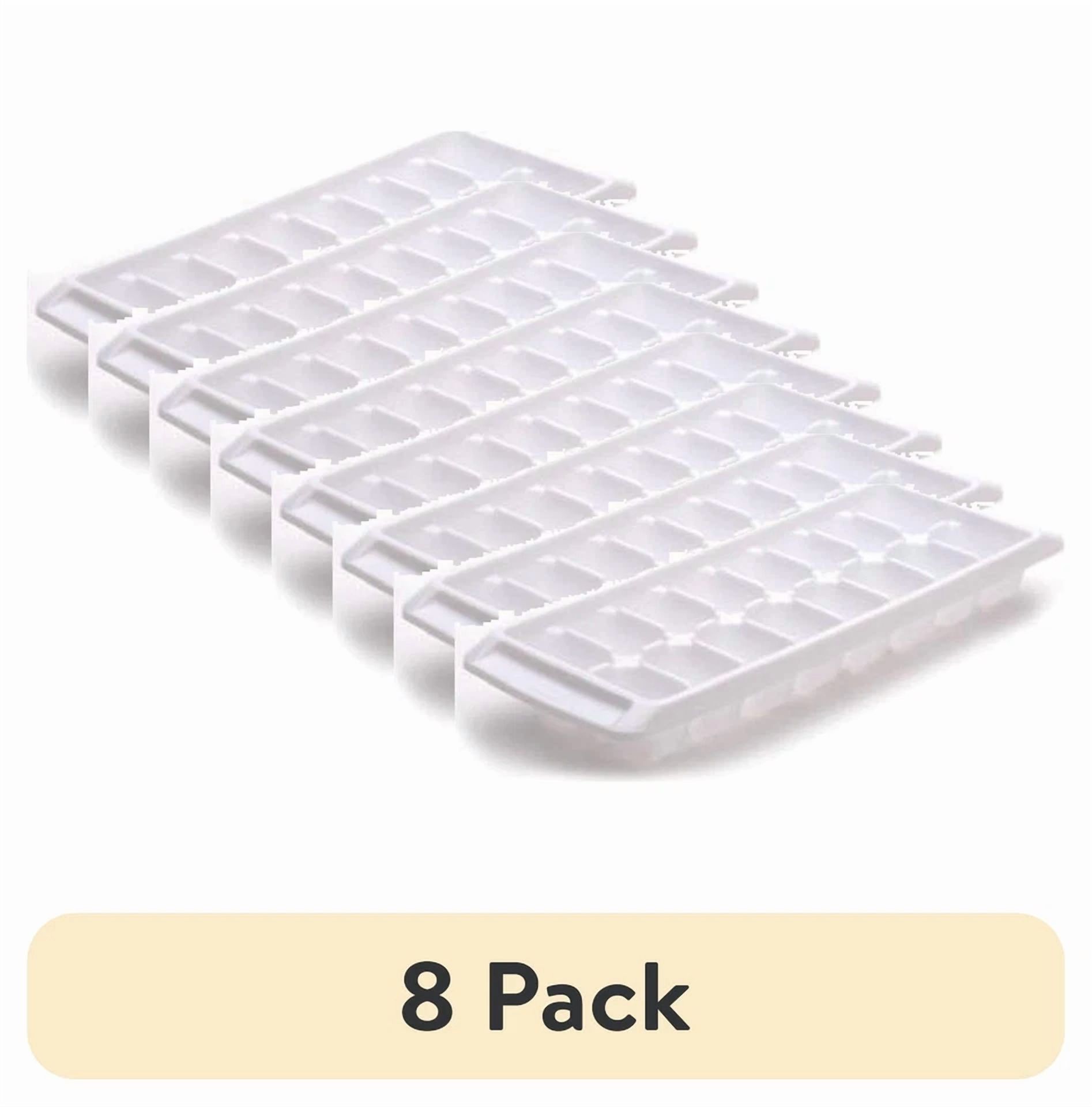 Quick Release Ice Cube Tray, Plastic, White, Rectangular