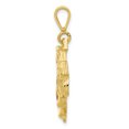 thumbnail image 2 of 10k Yellow Gold Solid Diamond-cut Semi with Trailer Charm Pendant, 2 of 7