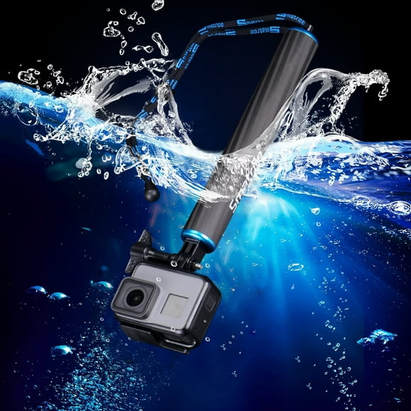 Smatree SmaPole F1 Waterproof Floating Carbon Fiber Hand Grip Compatible for GoPro Hero 7/6/5/4/3/2/1/Session/GoPro