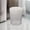Clear, variant on Plastic Trash Can with Lid - Vertical Striped Rubbish Bin for Office Desk Bathroom Kitchen - Large Capacity Wastebasket - Space Saving Garbage Container for Home or Corner Placement - 1 Pack