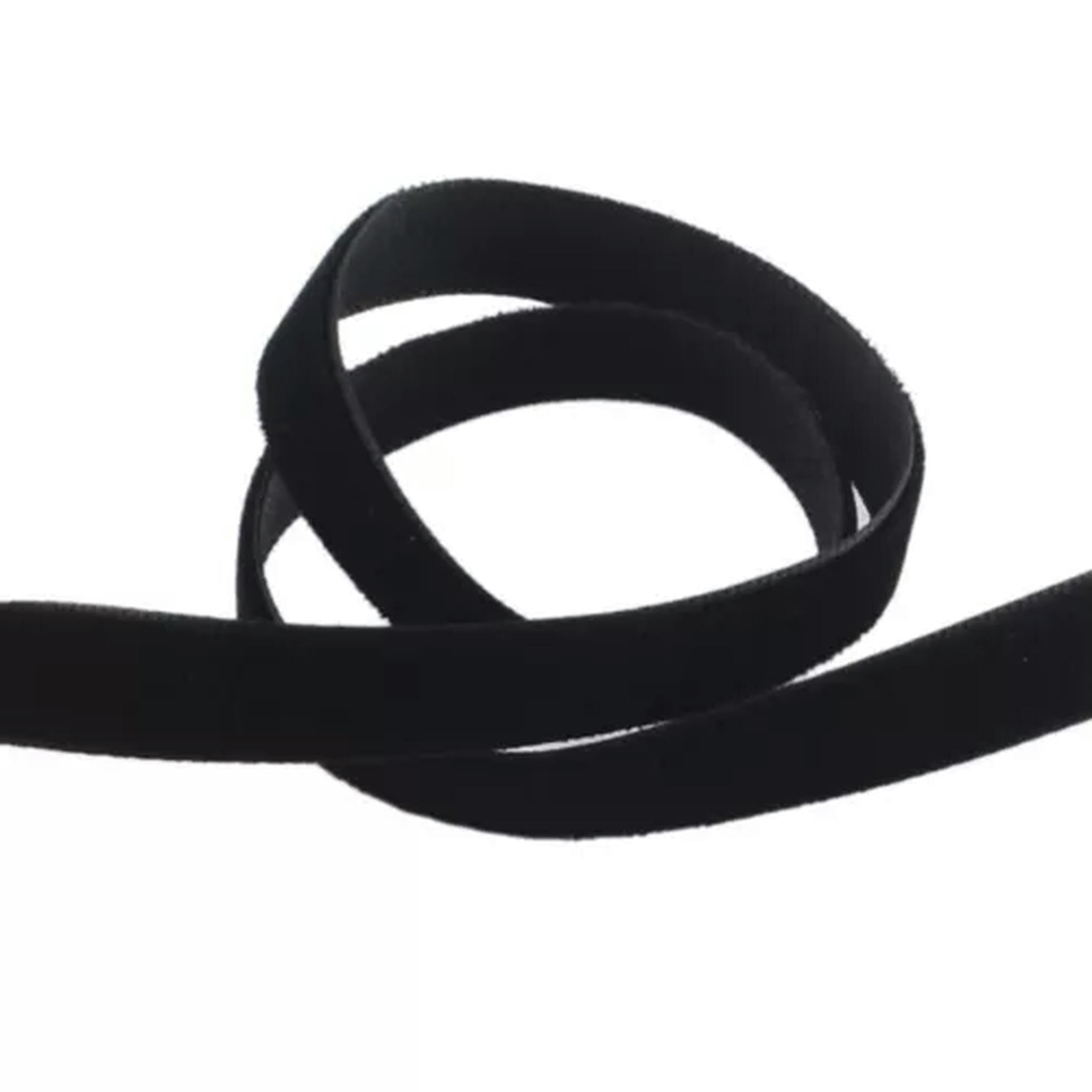 U8MO 1Roll Black Single Face Velvet Ribbon Stringing For DIY Choker Headband Craft-3/4 inch(19.1mm), about 25yard...