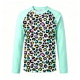 thumbnail image 3 of Tiijoy Boys Leopard Long Sleeve Rashguard UPF 50+ Swim Shirt Swimwear for Kids, Sizes 3-14, 3 of 6