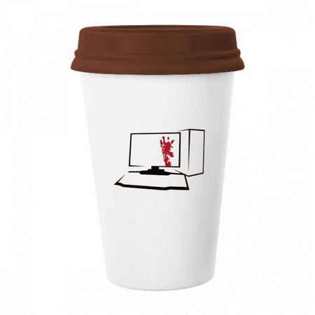 

Computer Box Giraffe Keyboard Mug Coffee Drinking Glass Pottery Cerac Cup Lid