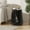 Black, variant on Christopher Knight Home 26.5" Natural Wood Grain Round Hollow MGO Outdoor Side Table with Wide Base, Antique Brown