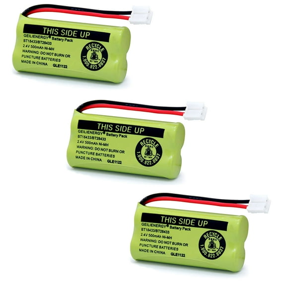 QBLPOWER 2.4V Rechargeable Battery Compatible with AT&T Vtech Phones BT18433 BT184342 BT28433 BT284342 BT-8300 BATT-6010 BT1011 BT1018 BT1022 BT1031 (Pack of 3)