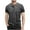 Dark Gray, variant on Mens Distressed T Shirts Short Sleeve Button Up Shirts Stylish Ripped Hole Tee Tops Black M