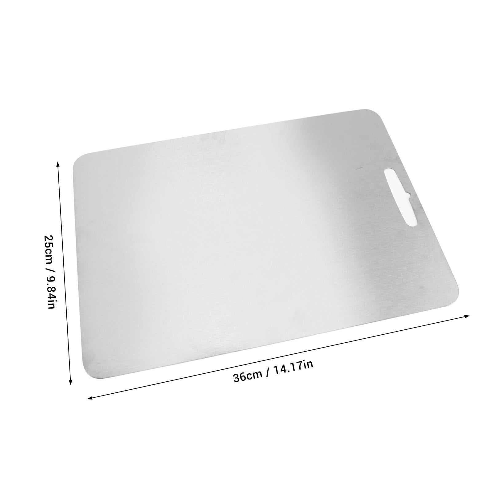 BIMZUC Pure Titanium Cutting Board 14.17" x 9.84" 0.79" Thick, Dishwasher‑Safe, Odorless, Antimicrobial