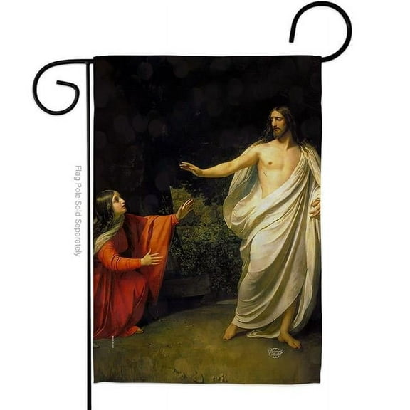 Ornament Collection G192554-BO Christs Appearance to Mary Magdalene Religious Faith Double-Sided Decorative Garden Flag, Multi Color