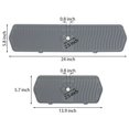 thumbnail image 2 of Spencer Silicone Sink Faucet Mat for Kitchen Bathroom, 14 Inch Sink Splash Guard, Faucet Handle Drip Tray, Dish Drying Mats Sponge Holder, Countertop Splash Protector, Gray, 2 of 10