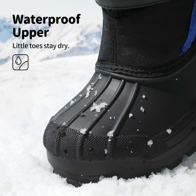 Dream Pairs Big Kid Kamick Black Royal Mid Calf Waterproof Winter Snow Boots Size 6 M US Big Kid