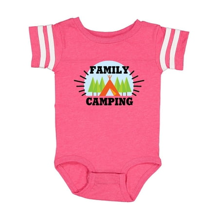 

Inktastic Family Camping with Tent and Trees Gift Baby Boy or Baby Girl Bodysuit