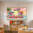 thumbnail image 5 of Tropical Theme Summer Banner Flamingo Beach Style for Outdoor Party Vacation Decoration, 5 of 7