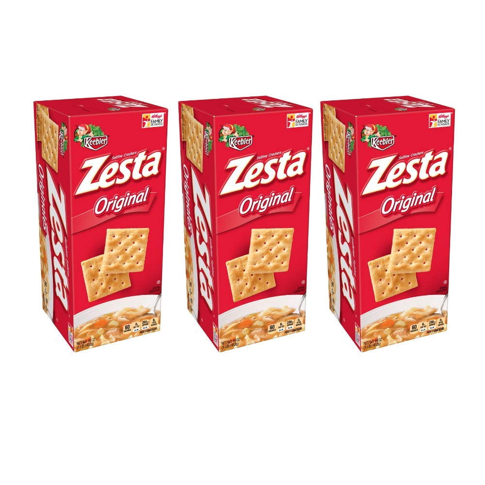Keebler Zesta Original Saltine Snack Crackers, 16 oz. Bags (Pack of 3