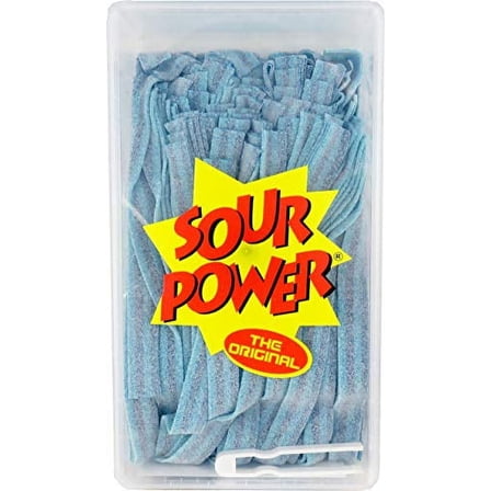 SOUR POWER Berry Blue Candy Belts, 150 Pieces, 42.3 Ounce