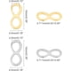 thumbnail image 5 of Conectores de acero inoxidable con dijes infinitos para crear collares y pulseras., 5 of 9