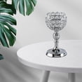 thumbnail image 3 of Candelabro de cristal para decoración de dormitorio y aniversario Plata L, 3 of 6